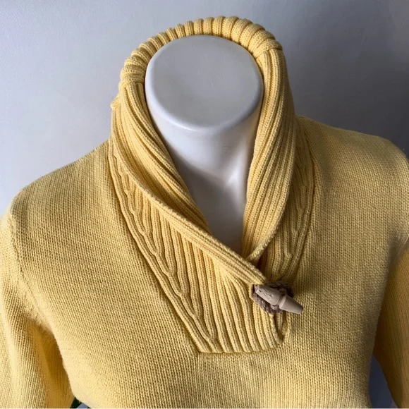 v i n t a g e :: Preppy Cotton Toggle Cowl Knit Sweater - Picture 8 of 11